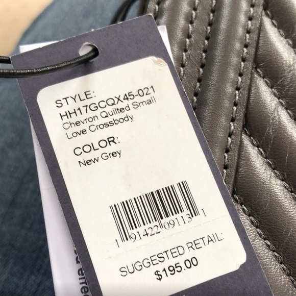 Rebecca Minkoff small love cross body/ quilted in gray - Picture 6 of 9